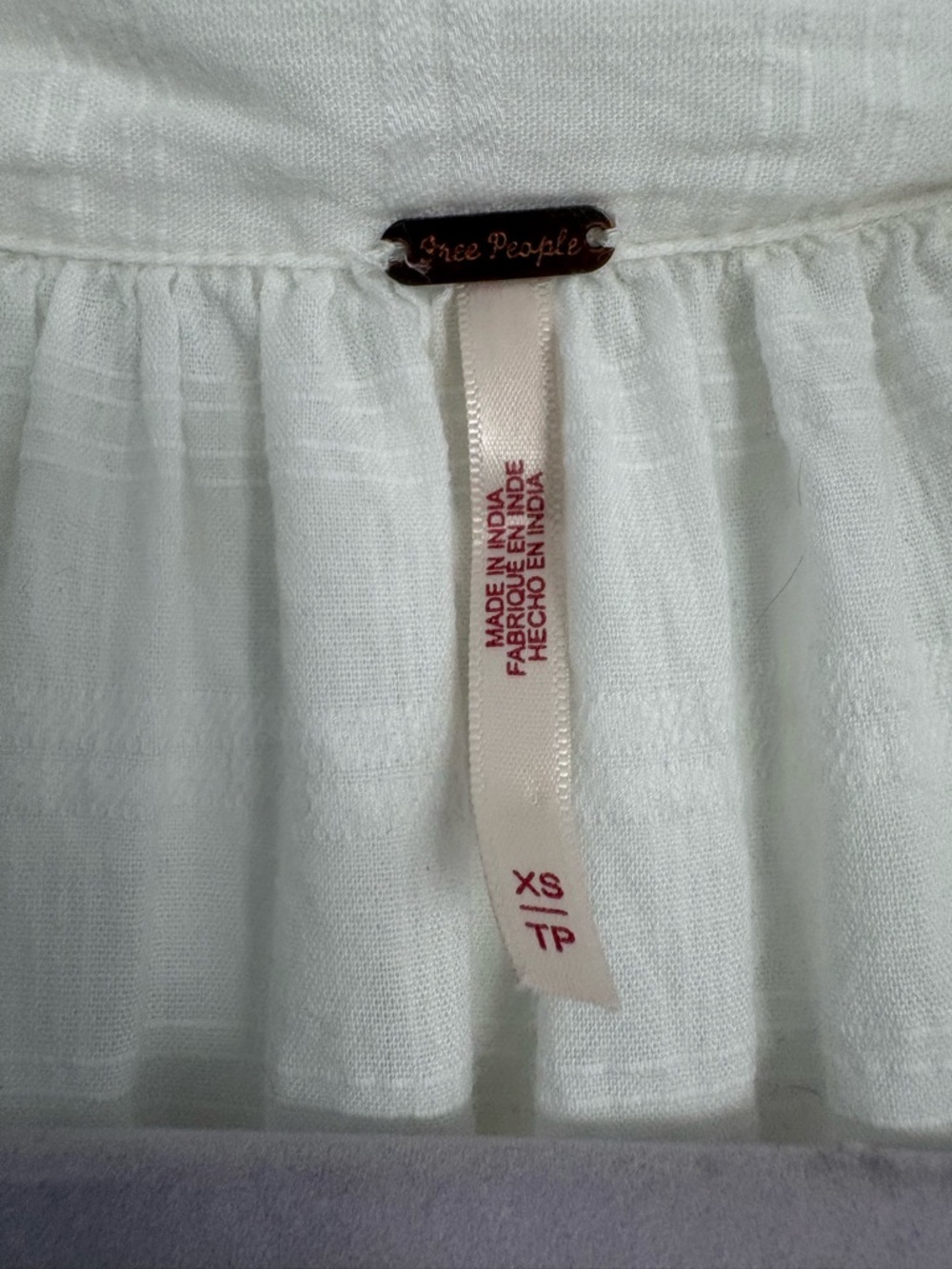 Free People White Ruffled Peasant Style Dress - Picture 3 of 5